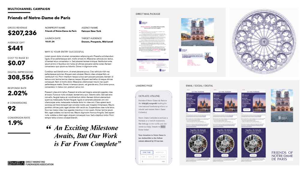 entry display with images and text